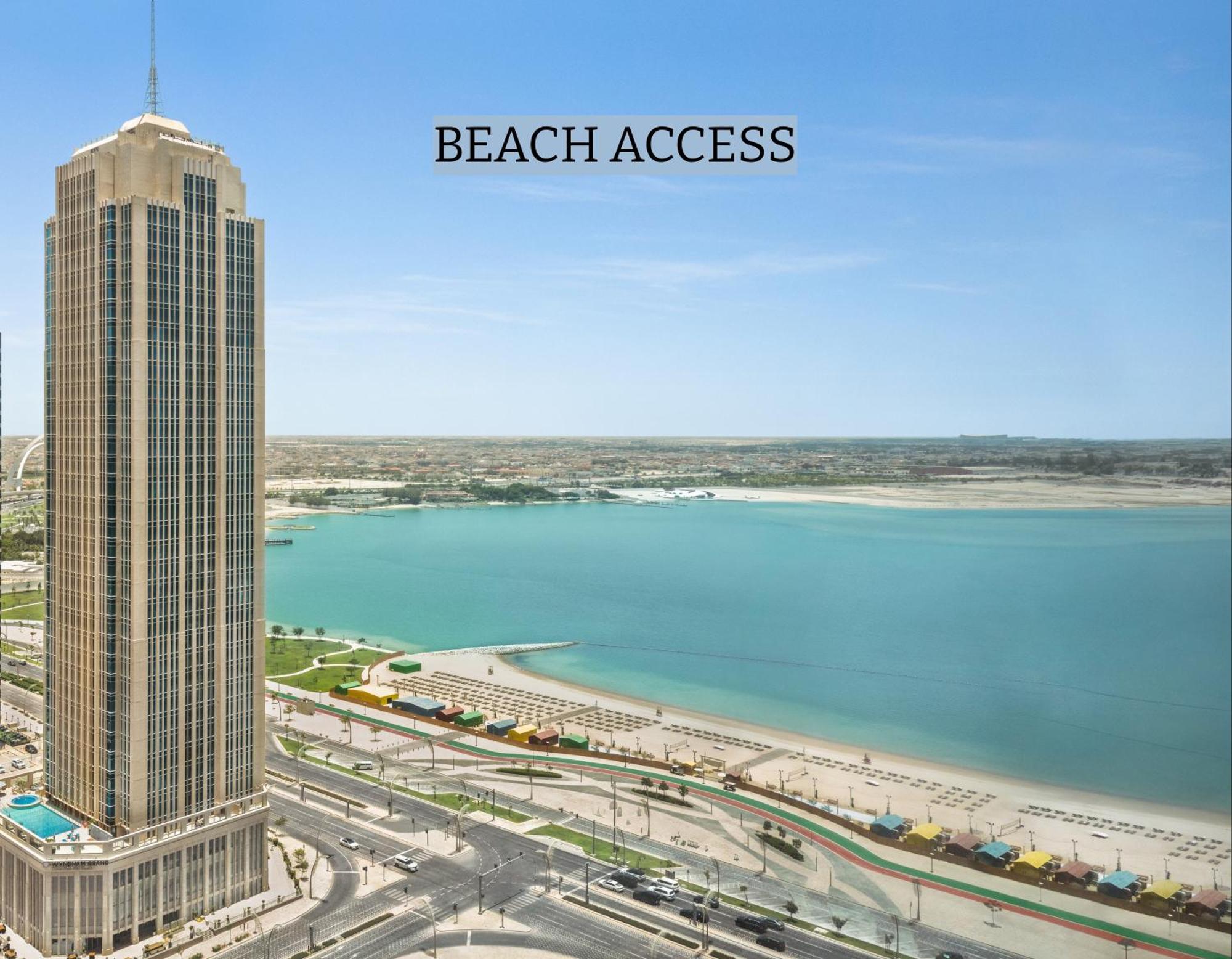 Wyndham Grand Doha West Bay Beach מראה חיצוני תמונה Beach access